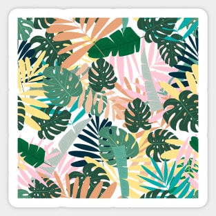 Tropical Leaves Pattern Design  4 Sticker